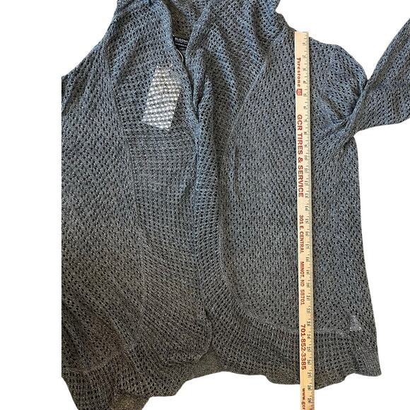 Bloomchic Cardigan Sweater Size 18/20 Gray Taupe Open Knit Topper NWT - Picture 9 of 12